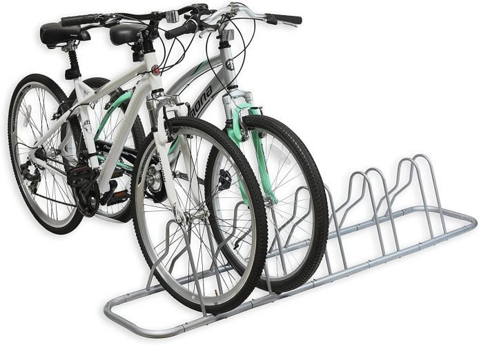 Simple Houseware 5 Bike Floor Parking Adjustable Storage Stand