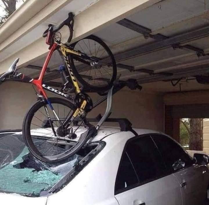 Bike roof rack dangers